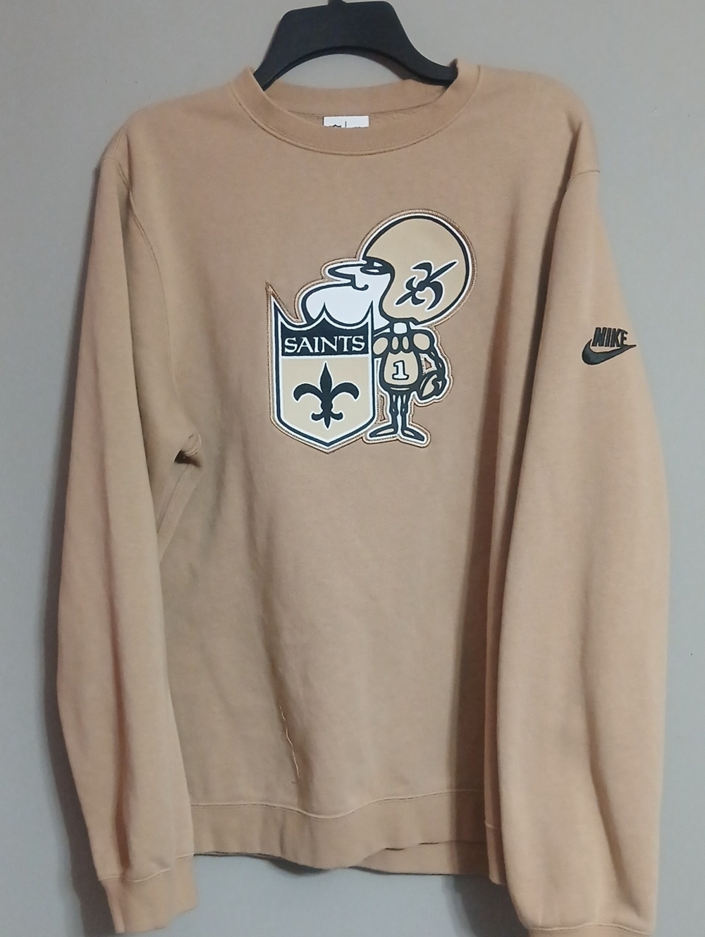 Nike Tan Saints Graphic Crewneck Sweatshirt